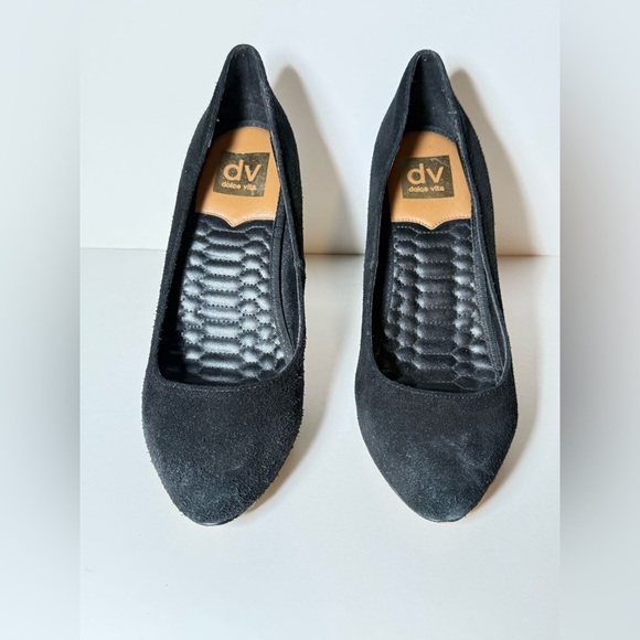 DV by Dolce Vita Black Suede Heels - Picture 2 of 8